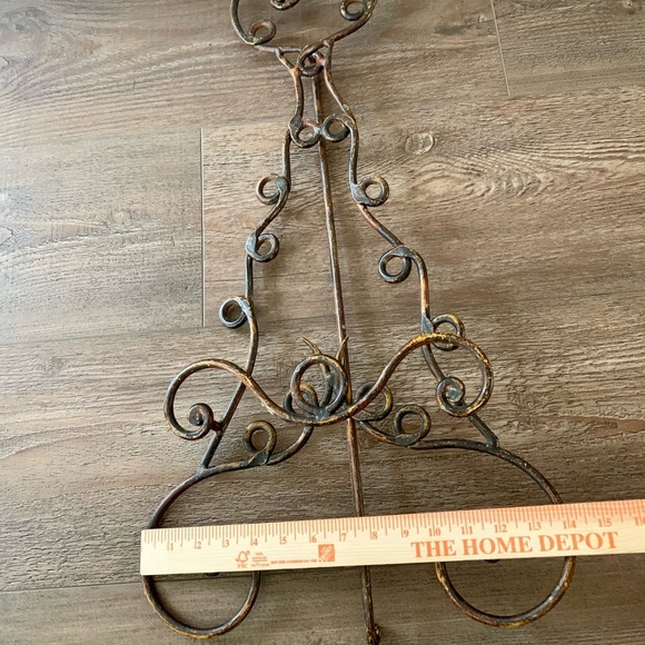 Vintage Ornate Easel Tabletop Display Iron 26” - Picture 10 of 11